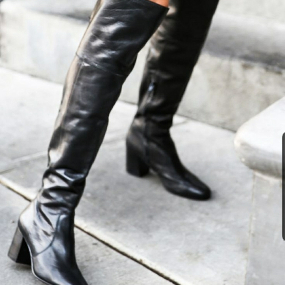 Frye Clara Over the Knee Black Pirate Boots